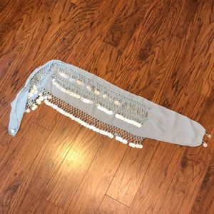 Belly Dance Zumba Coin Skirt Scarf Wrap Belt OS